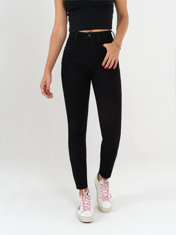 Ref: 064076  Jean skinny stretch, tiro alto, tono negro