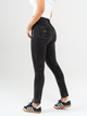 Ref: 065258 Jean skinny stretch, tiro alto, tono negro, con efecto metalizado negro