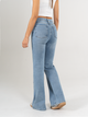 Ref: 065422 Jean flare stretch, bota ancha, tiro alto, tono azul claro
