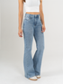 Ref: 065422 Jean flare stretch, bota ancha, tiro alto, tono azul claro