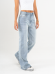 Ref: 065490 Jean Mom flare, stretch, tiro alto, tono azul medio claro