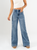 Ref: 065510 Jean mom Flare, rígido, tiro alto, detalle en costado, tono azul medio