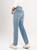 Ref: 065545 Jean Mom fit, slim cropped, rígido, tiro alto, tono azul medio