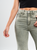 Ref: 065559 Jean flare stretch, bota ancha, tiro alto, tono verde