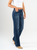 Ref: 065571 Jean straight leg, stretch, tiro alto, tono azul oscuro
