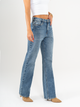 Ref: 065572 Jean straight leg, stretch, tiro alto, tono azul medio