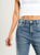 Ref: 065572 Jean straight leg, stretch, tiro alto, tono azul medio