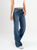 Ref: 065580 Jean mom Flare, rígido, tiro alto, tono azul oscuro