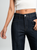 Ref: 065595 Jean mom flare, rígido,con cortes, tiro alto, azul oscuro
