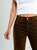 Ref: 065597 Jean straight leg, confort, denim velvet, acabado terciopelo, tiro alto, tono cafe