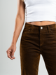 Ref: 065597 Jean straight leg, confort, denim velvet, acabado terciopelo, tiro alto, tono cafe