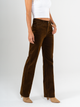 Ref: 065597 Jean straight leg, confort, denim velvet, acabado terciopelo, tiro alto, tono cafe