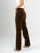 Ref: 065597 Jean straight leg, confort, denim velvet, acabado terciopelo, tiro alto, tono cafe