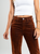 Ref: 065598 Jean straight leg, confort, denim velvet, acabado terciopelo, tiro alto, tono terracota