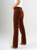 Ref: 065598 Jean straight leg, confort, denim velvet, acabado terciopelo, tiro alto, tono terracota
