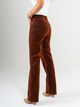 Ref: 065598 Jean straight leg, confort, denim velvet, acabado terciopelo, tiro alto, tono terracota