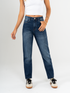 Ref: 065651 Jean Mom fit, rígido, tiro alto, tono azul oscuro