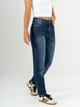 Ref: 065651 Jean Mom fit, rígido, tiro alto, tono azul oscuro