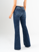 Ref: 065653 Jean flare stretch, bota ancha, tiro medio, tono azul oscuro