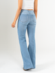Ref: 065654 Jean flare stretch, bota ancha, tiro medio, tono azul medio claro