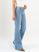 Ref: 065654 Jean flare stretch, bota ancha, tiro medio, tono azul medio claro