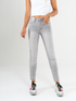 Ref: 065679 Jean skinny, stretch, tiro alto, botones delanteros, gris claro