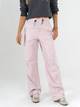 Ref: 067770 Pantalón cargo, parachute, tejido plano, rígido, tiro alto, tono rosa, bolsillos internos