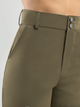 Ref: 067794 Pantalón, stretch, tono verde, tiro alto, bolsillo ribete