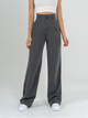 Ref: 067908 Pantalón prenses, stretch, straight leg, tono gris, tiro alto