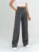Ref: 067908 Pantalón prenses, stretch, straight leg, tono gris, tiro alto