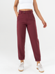 Ref: 069394 Pantalón slouchy, stretch, sin prense, tono vino tinto, tejido plano liviano, tiro alto, detalle en pretina