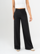 Ref: 069606 Pantalón palazzo, stretch, tejido plano liviano, detalle en pretina, tono gris oscuro