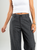 Ref: 069643 Pantalón palazzo, sin prenses, tono gris, tejido plano liviano, tiro alto