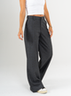 Ref: 069643 Pantalón palazzo, sin prenses, tono gris, tejido plano liviano, tiro alto