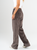 Ref: 069647 Pantalón straight leg, rígido, en corduroy, tiro alto, tono cafe, pretina resortada