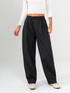 Ref: 069650 Pantalón barrel, pretina con elástico, tiro alto, tejido plano liviano, tono gris