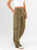 Ref: 069661 Pantalón cargo, straight leg, con cortes, pretina con resorte, tejido plano liviano, tiro alto, tono verde