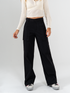 Ref: 069676 Pantalón cargo, dril liviano, rígido, tiro alto, bolsillos laterales, tono negro
