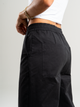 Ref: 069679 Pantalón straight leg, sin prense, con corte, pretina resortada, tejido plano liviano, tono negro