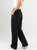 Ref: 069679 Pantalón straight leg, sin prense, con corte, pretina resortada, tejido plano liviano, tono negro
