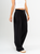 Ref: 069682 Pantalón palazzo, prenses, tono negro, tejido plano liviano, tiro alto