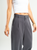 Ref: 069684 Pantalón palazzo, prenses, tono gris, tejido plano liviano, tiro alto