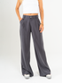 Ref: 069684 Pantalón palazzo, prenses, tono gris, tejido plano liviano, tiro alto