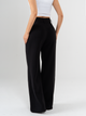 Ref: 069714 Pantalón palazzo, sin prenses, tejido plano liviano, tiro alto, tono negro