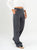 Ref: 069656 Pantalón straight leg, tiro alto, tejido plano liviano, detalle cierres, tono gris oscuro