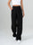 Ref: 068094 Pantalón straight leg, tono negro, tejido plano liviano, tiro alto