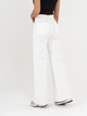 Ref: 069096 Pantalón mom flare, palazzo stretch, tiro alto, tono ivory