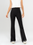 Ref: 0610354 Pantalón flare stretch, tipo legging, tiro alto, tono negro, detalle abertura al costado