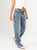 Ref: 065553 Jean barrel, rígido, tiro medio,  diseño cinco bolsillos, tono azul medio