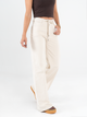 Ref: 069206 Pantalón mom flare palazzo, stretch, en corduroy, tiro alto, tono beige